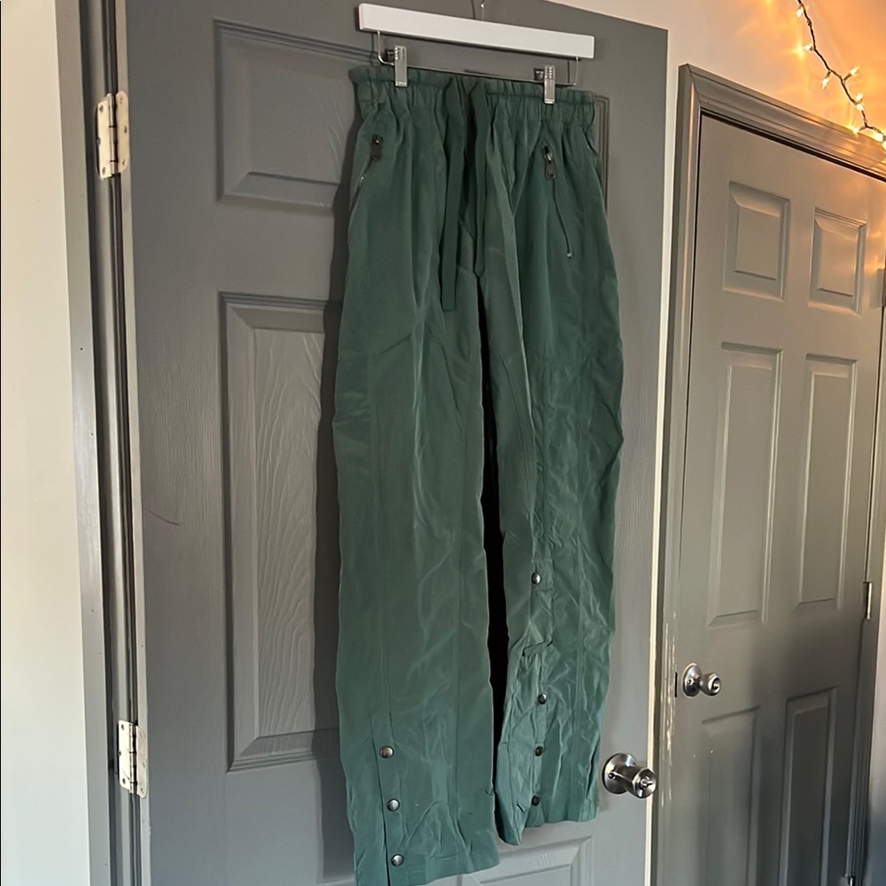 Free People Dark Green Drawstring Cargo Joggers